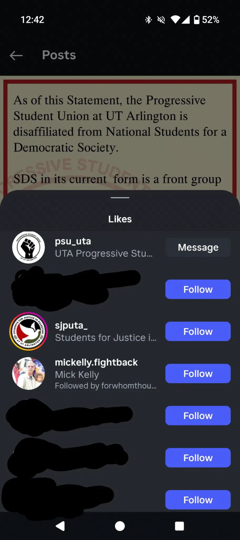 Mick Kelly Instagram like screenshot